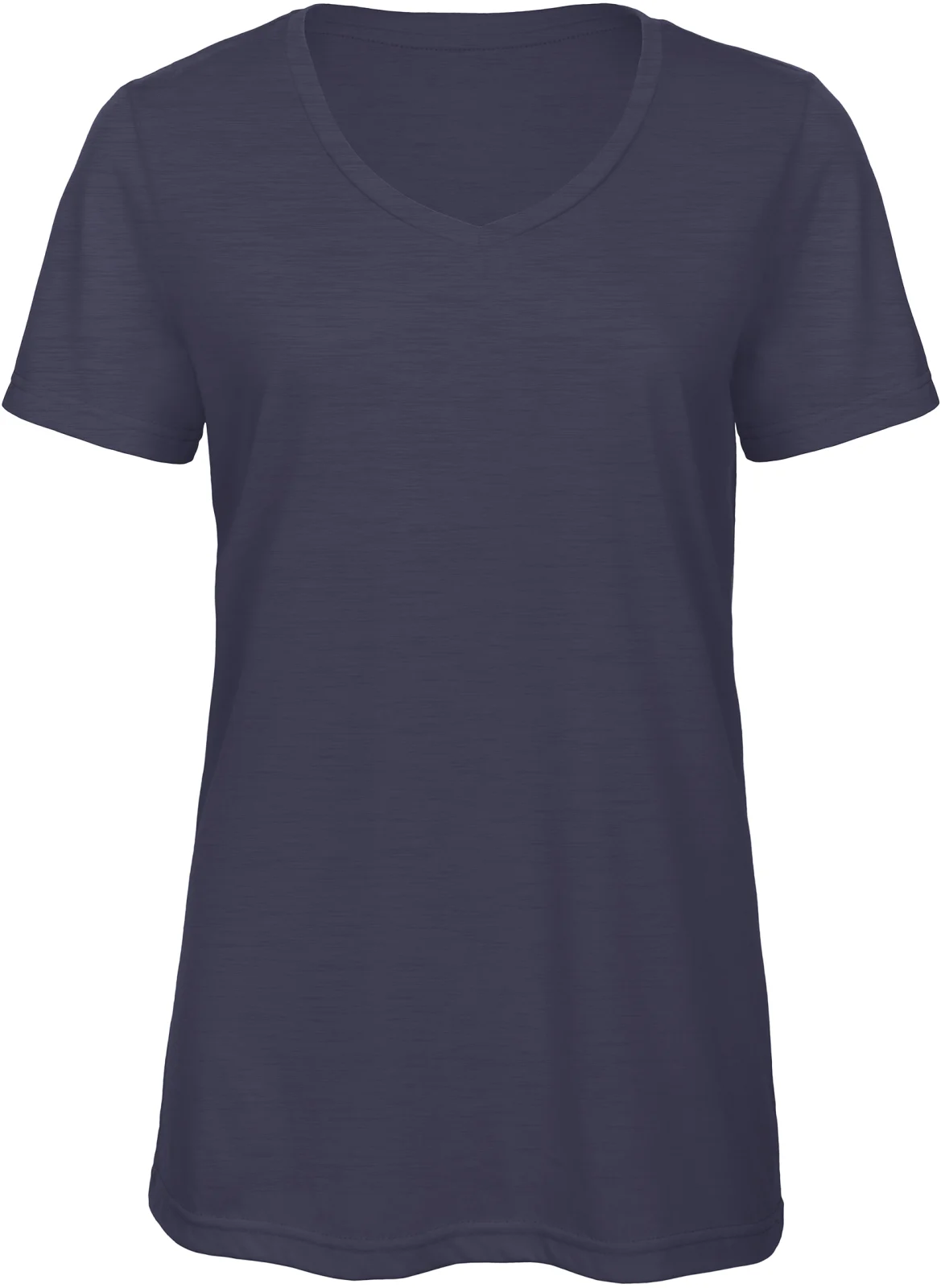 T-shirt Triblend col V Femme CGTW058 — Heather Navy