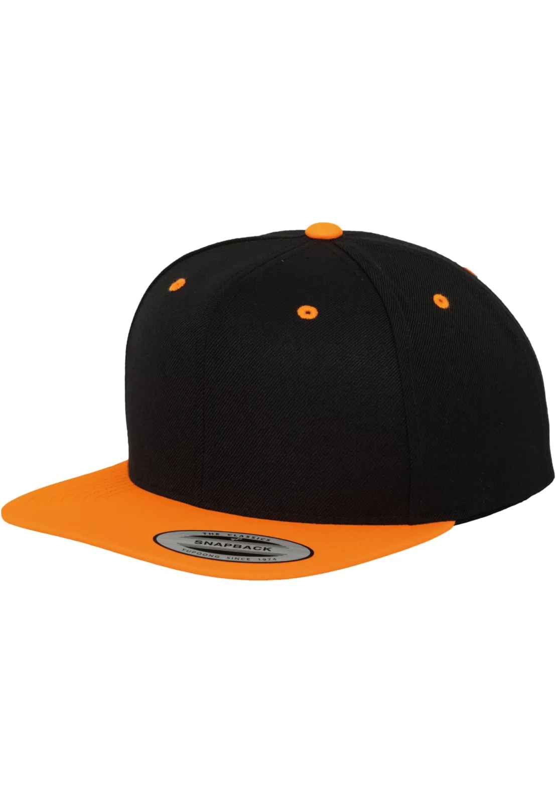 Casquette Classic snapback bicolore FL6089MT — BLACK / Neon Orange