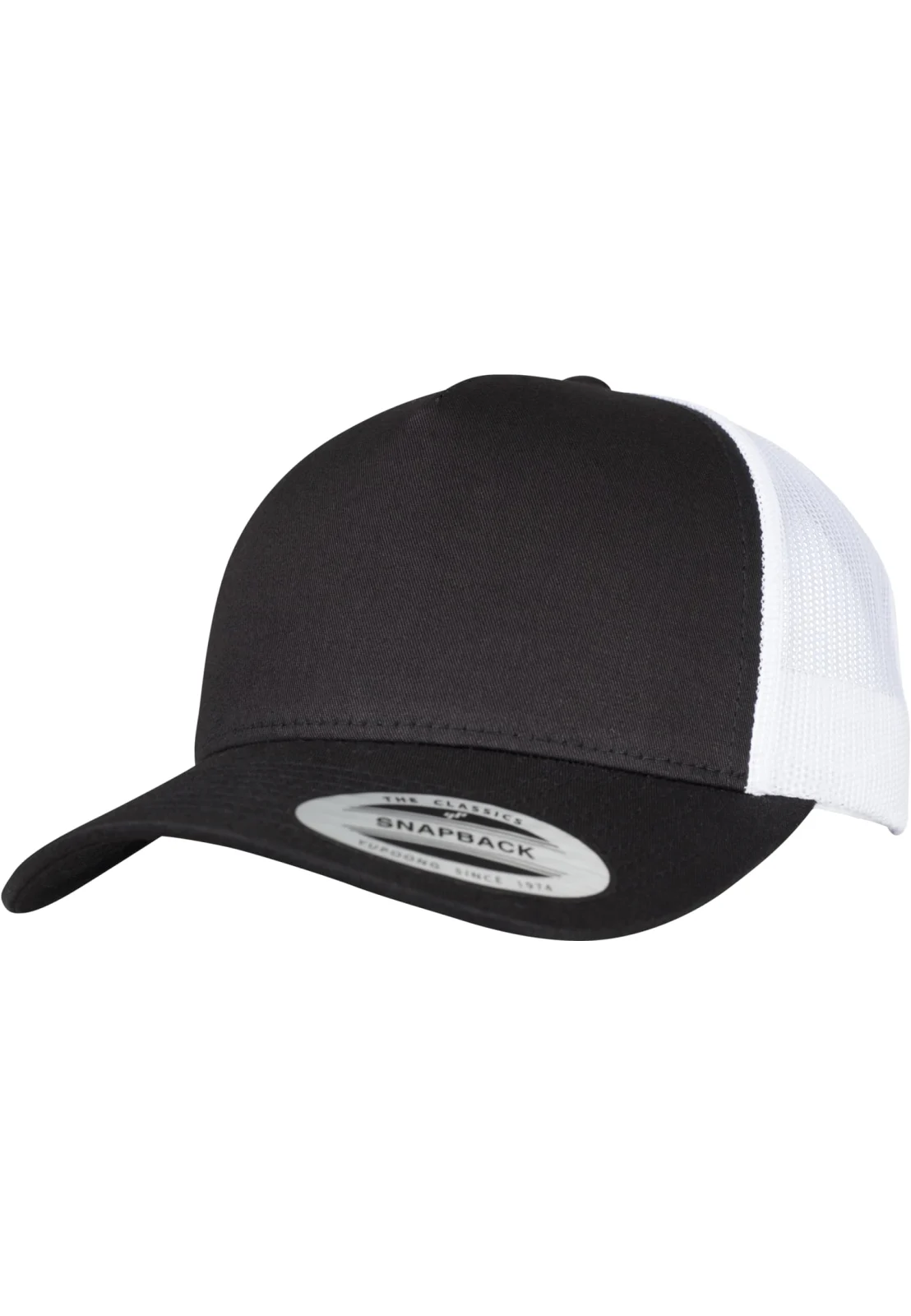 Casquette trucker retro bicolore FL6506T — BLACK / WHITE
