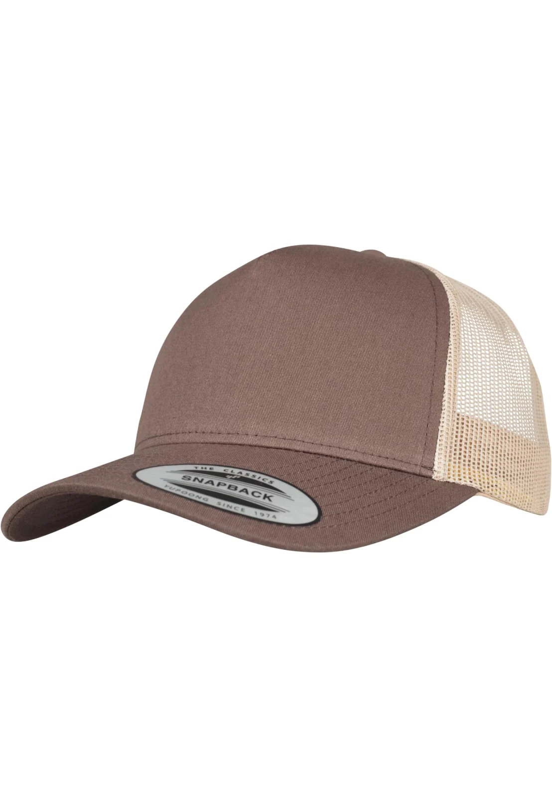 Casquette trucker retro bicolore FL6506T — BROWN / KHAKI