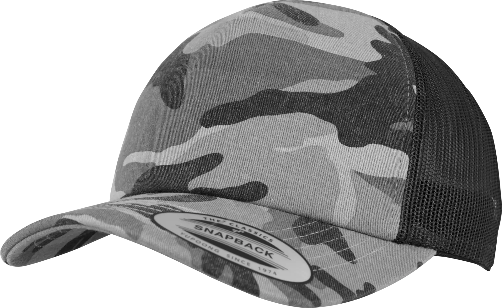 Casquette Trucker Camo FL6606C — DARK CAMOUFLAGE / BLACK