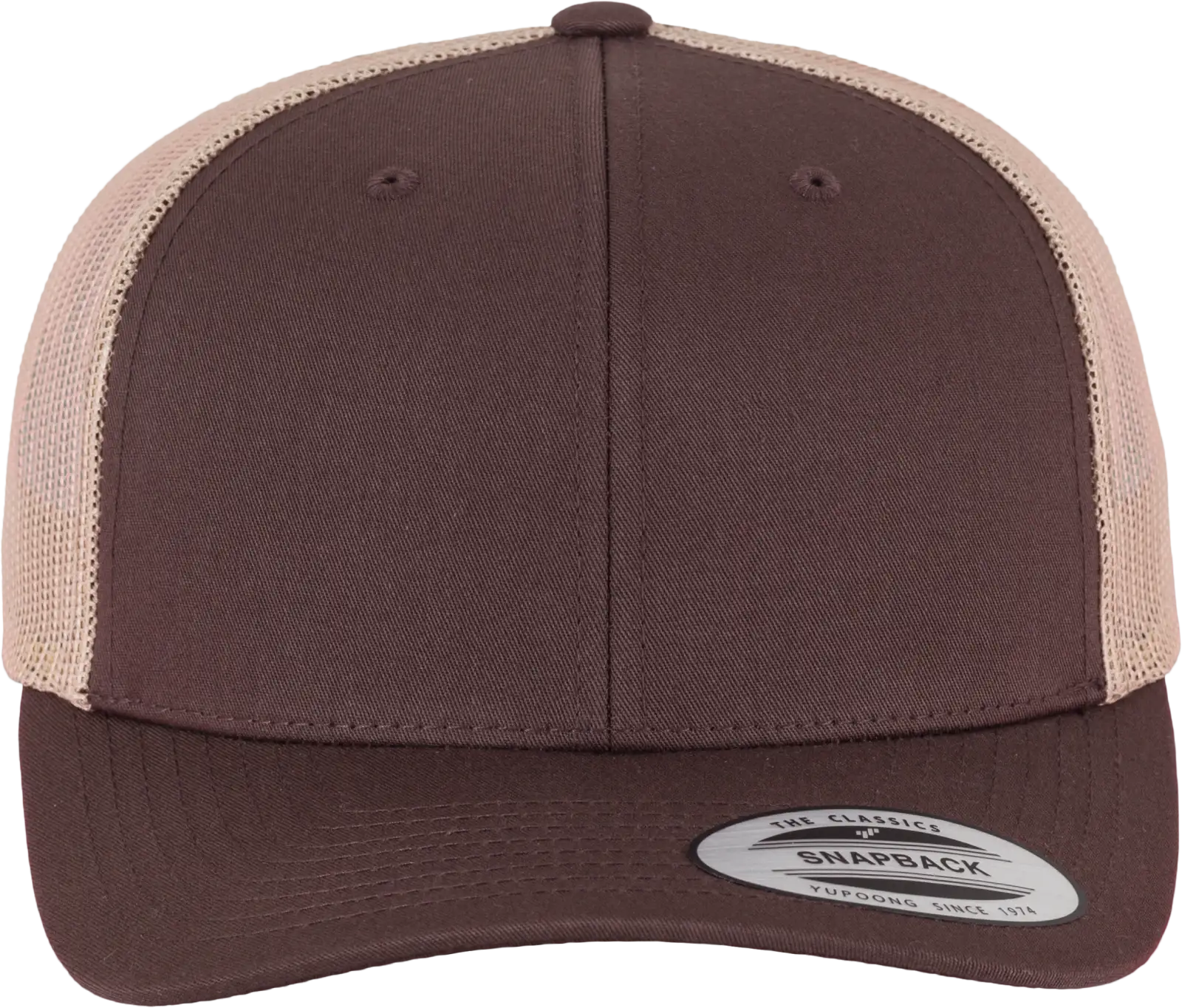 Casquette retro trucker bicolore FL6606T — BROWN / KHAKI