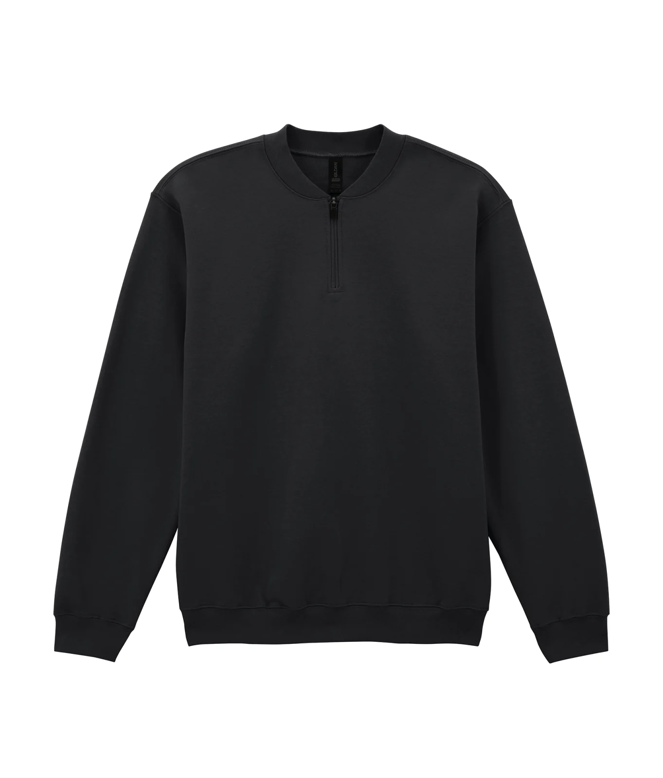 Sweat-shirt en molleton 1/4 zip GISF008 — Black