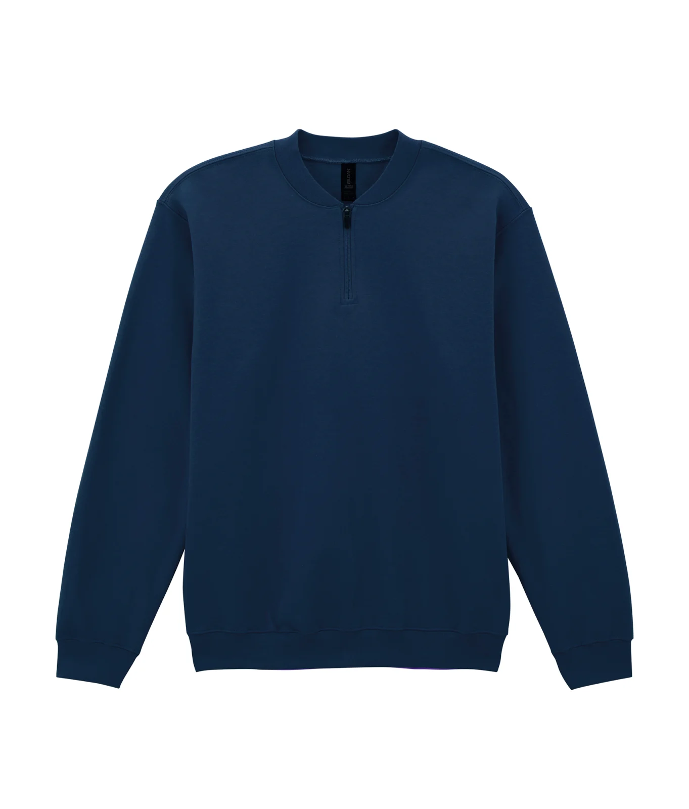 Sweat-shirt en molleton 1/4 zip GISF008 — Navy