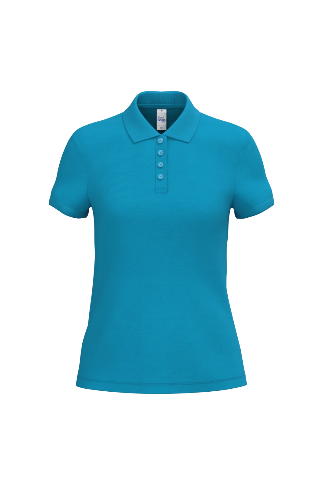 Polo piqué femme IB221 — Ideal Atoll Blue