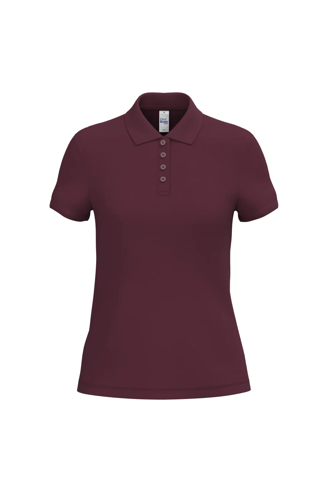 Polo piqué femme IB221 — Ideal Burgundy