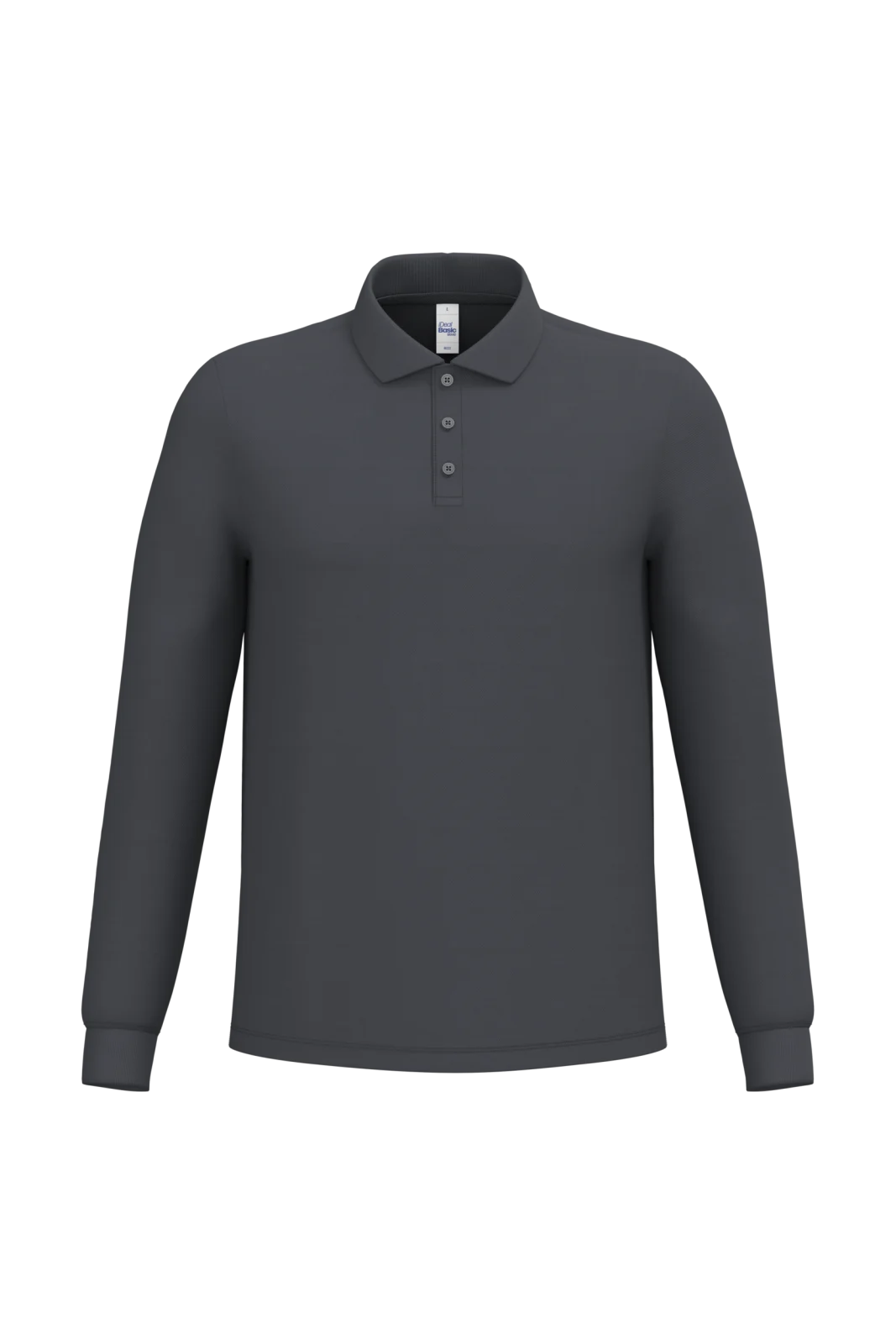 Polo piqué LSL homme IB222 — Ideal Dark Grey