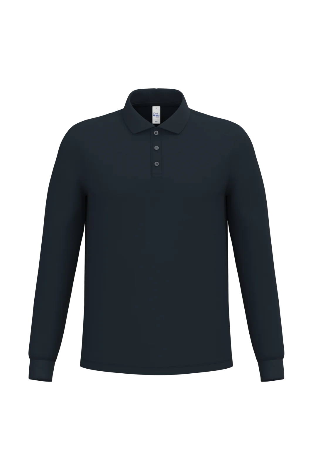Polo piqué LSL homme IB222 — Ideal Navy