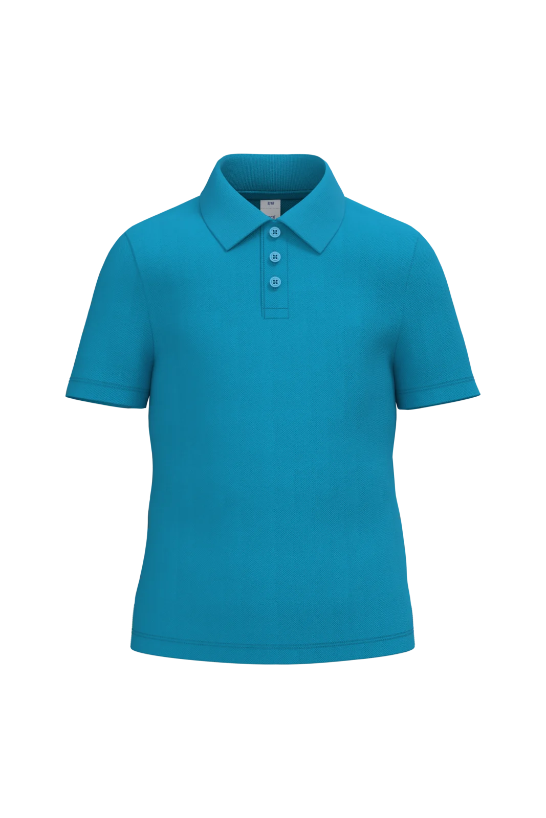 Polo piqué enfant IB297 — Ideal Atoll Blue