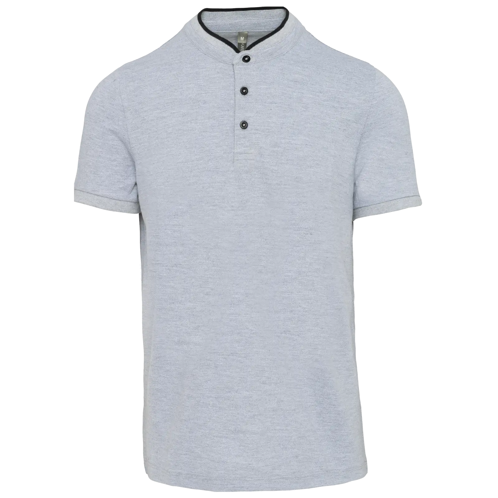 Polo col mao manches courtes homme K223 — Oxford Grey / Black
