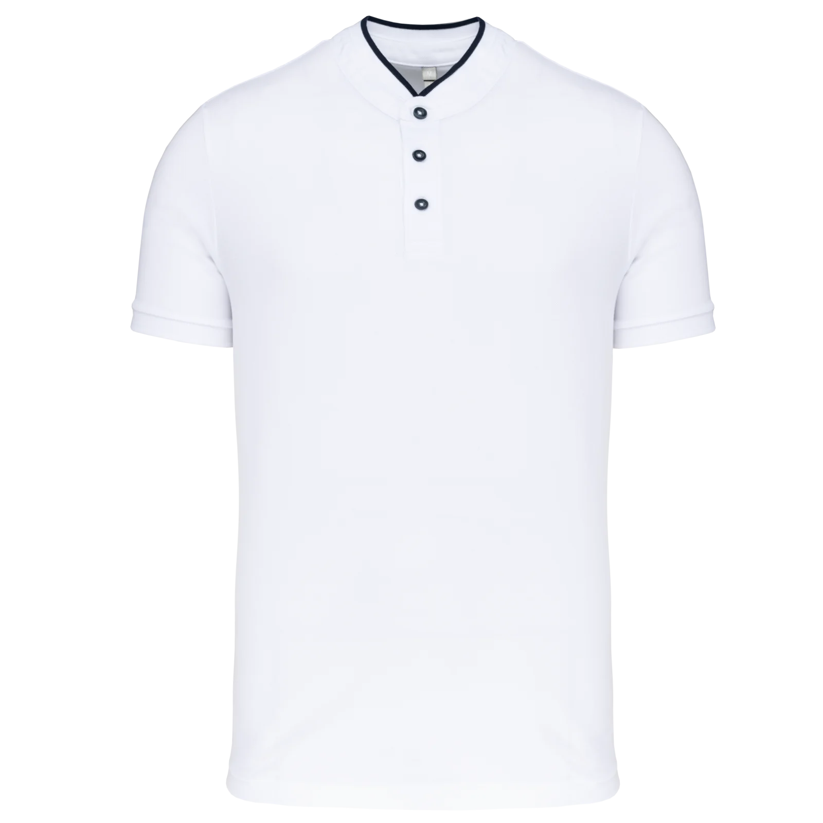 Polo col mao manches courtes homme K223 — White / Navy