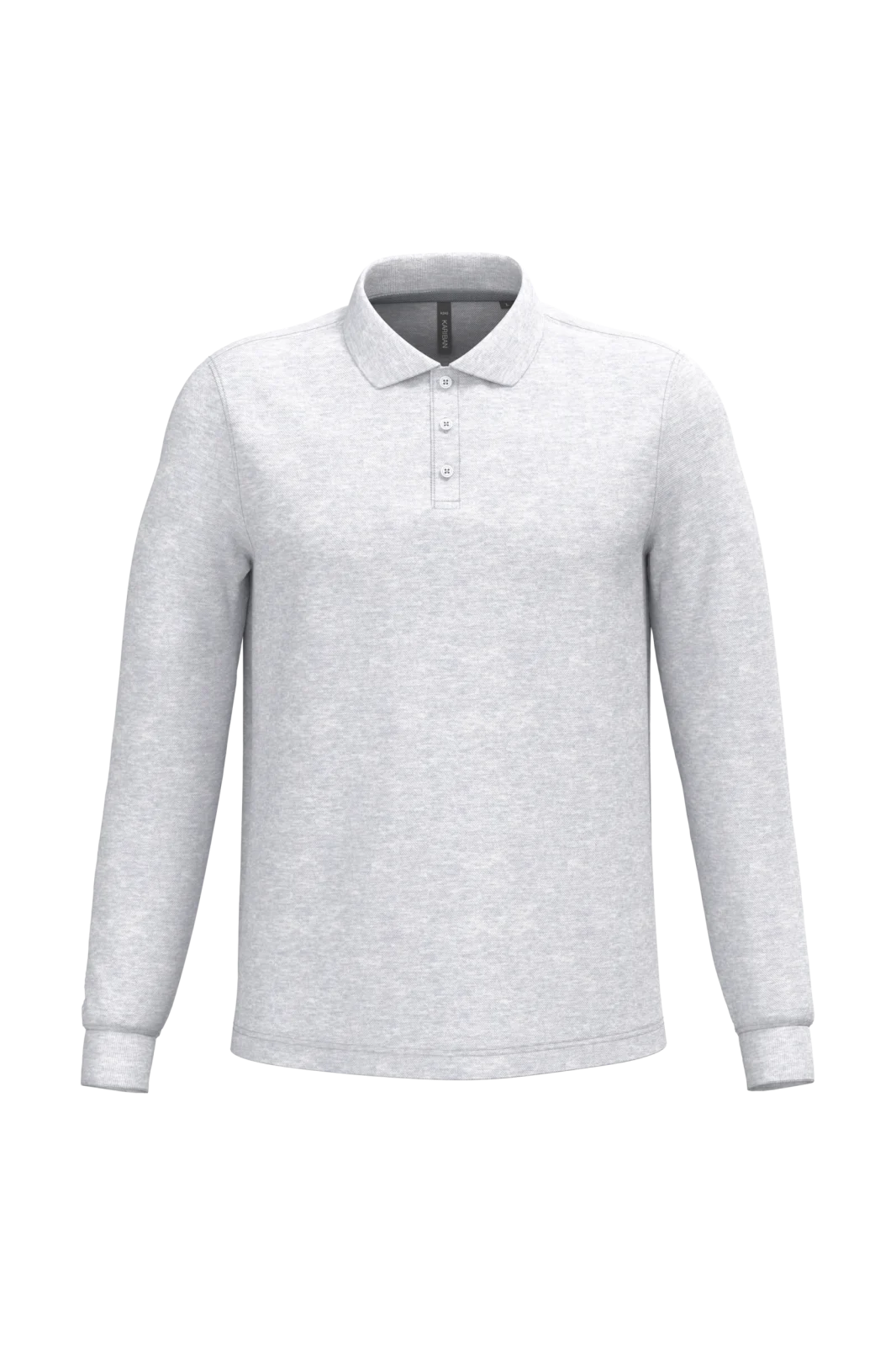 Polo manches longues homme K243 — Ash Heather
