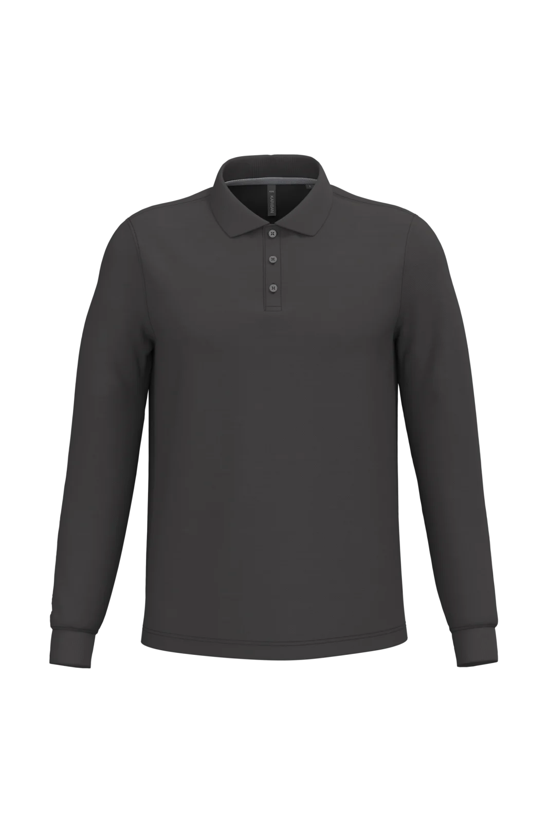 Polo manches longues homme K243 — Dark Grey