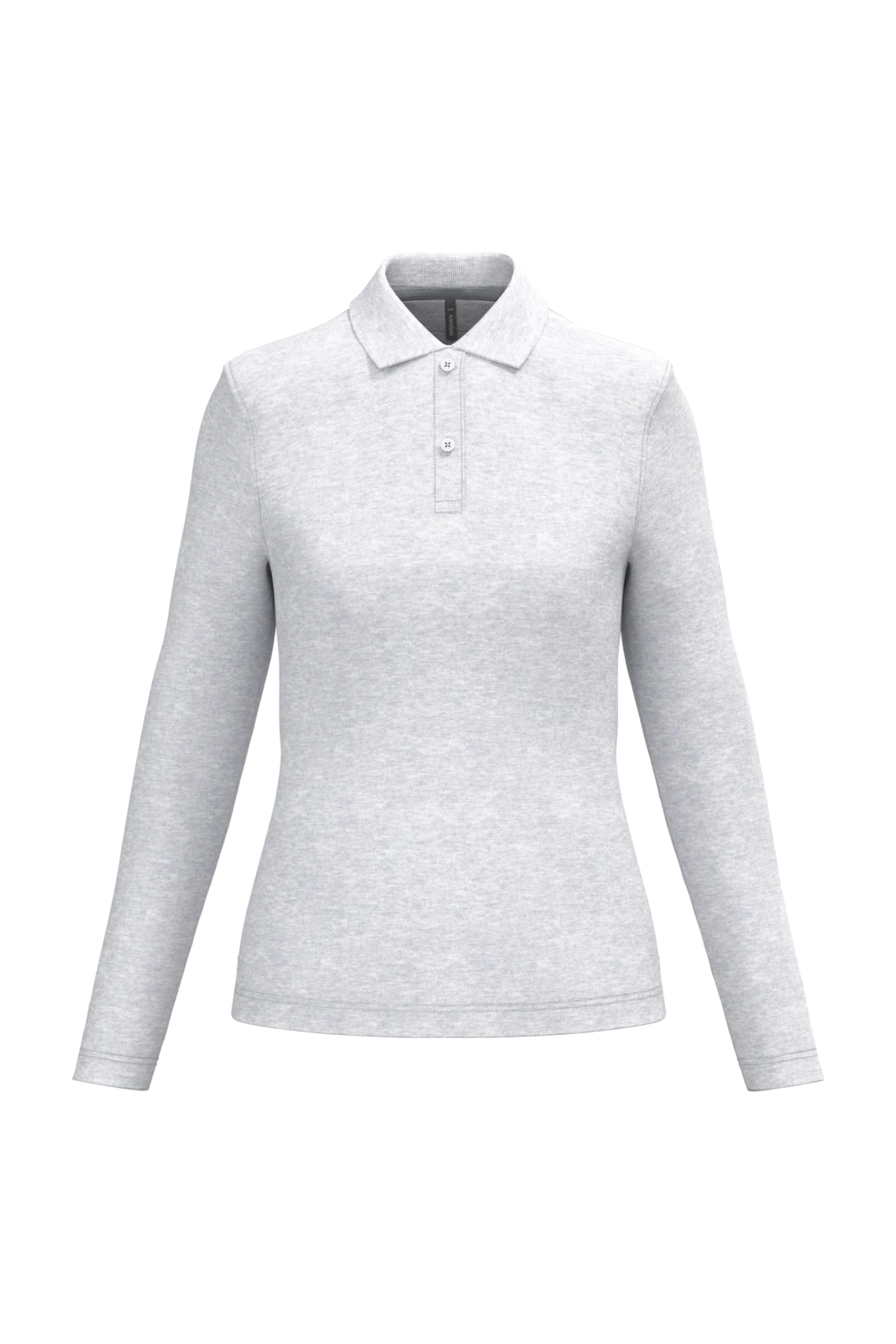 Polo manches longues femme K244 — Ash Heather