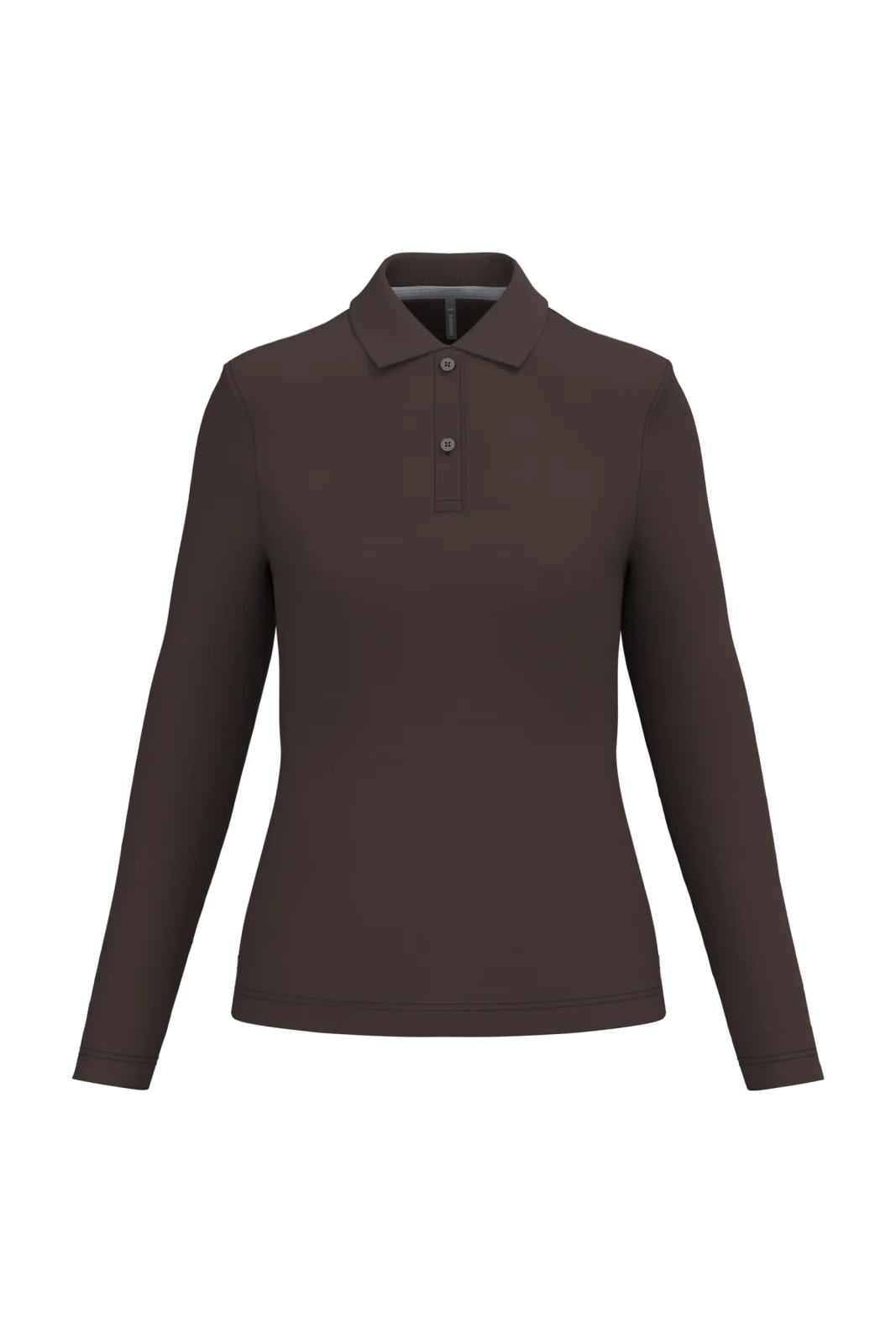 Polo manches longues femme K244 — Chocolate