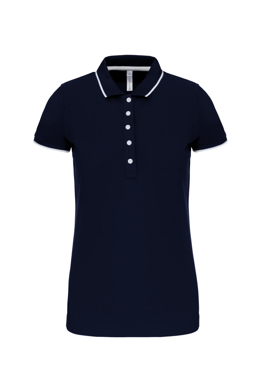 Polo maille piquée manches courtes femme K252 — Navy / White / Red