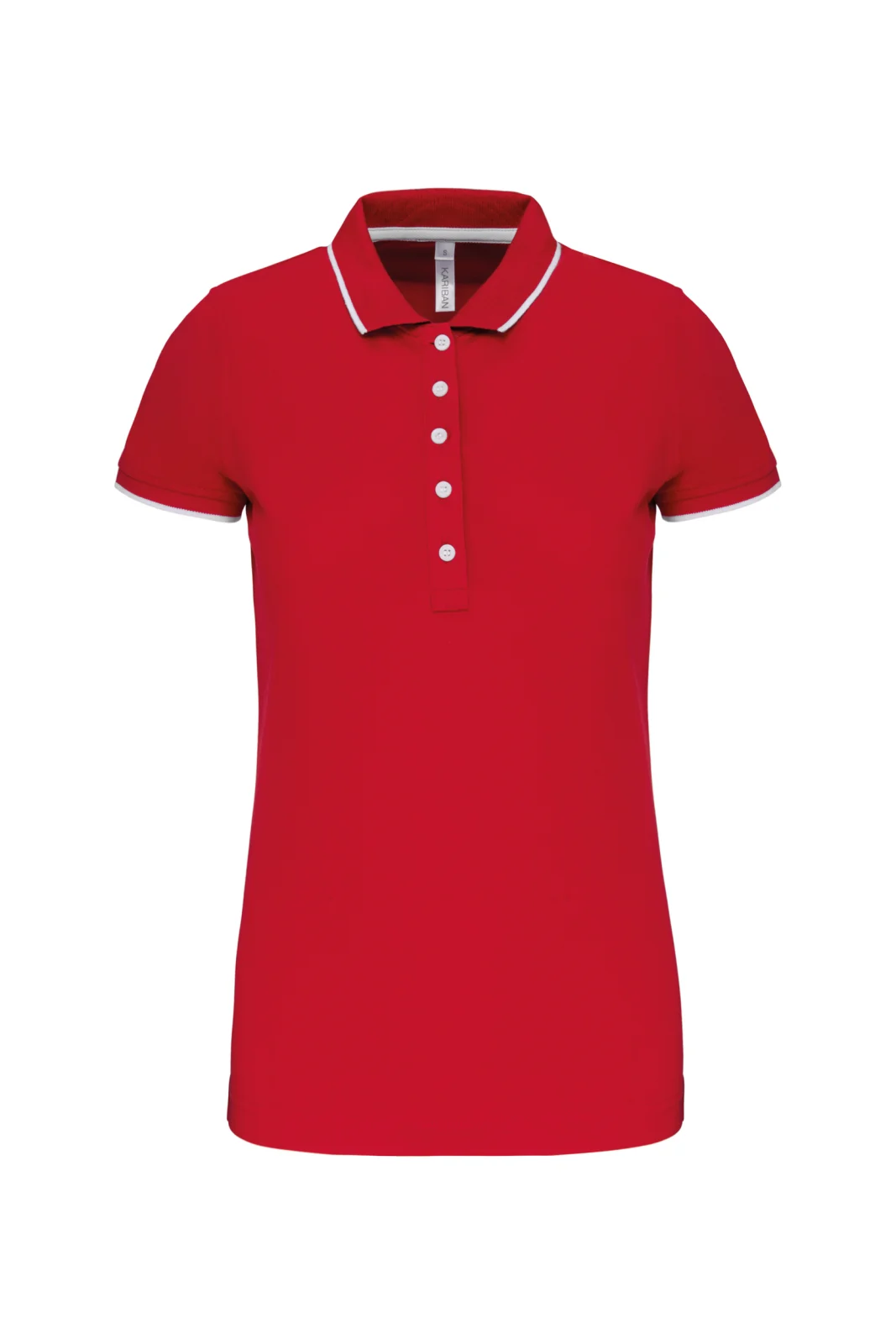 Polo maille piquée manches courtes femme K252 — Red / White / Navy