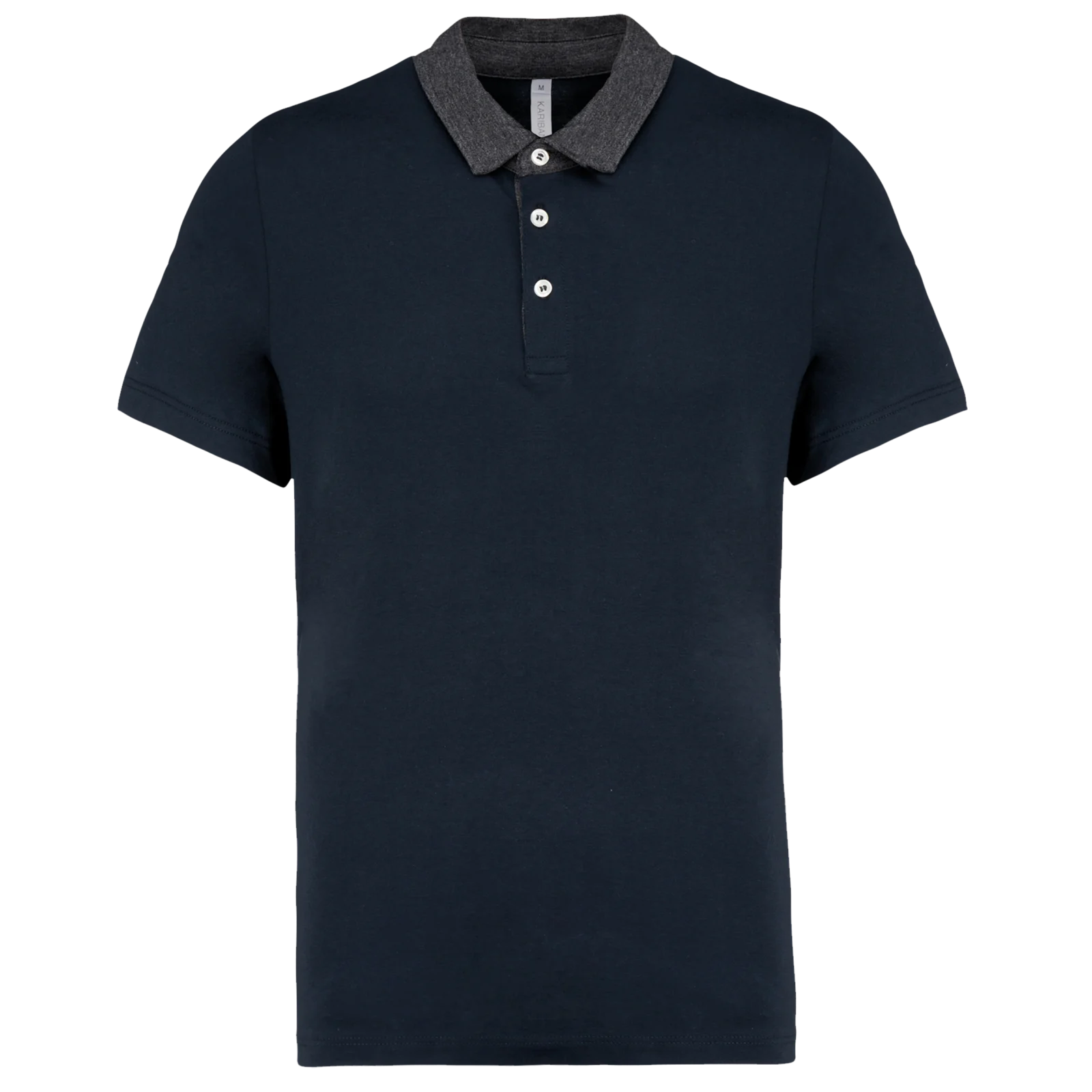 Polo jersey bicolore homme K260 — Navy / Dark Grey Heather