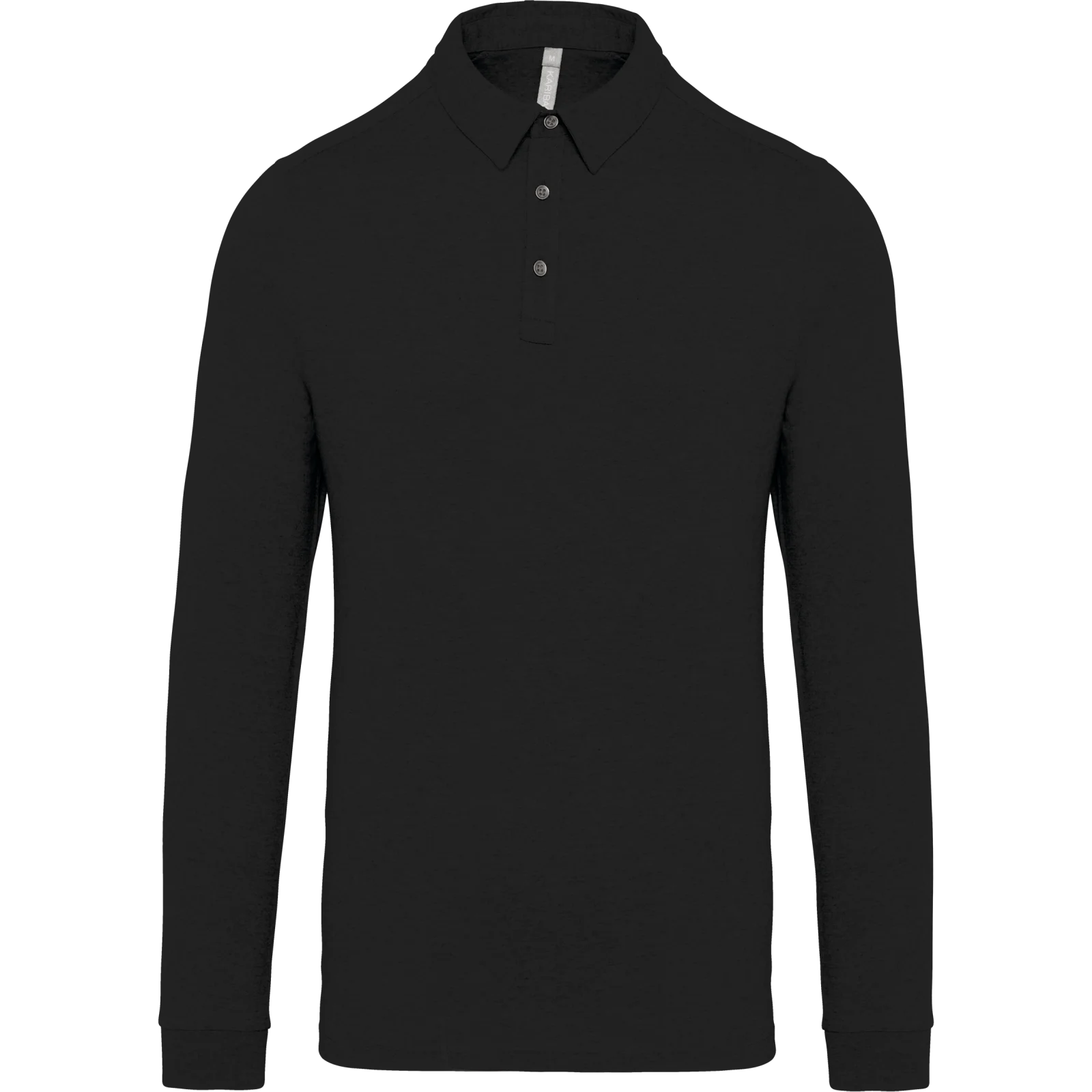 Polo jersey manches longues homme K264 — Black