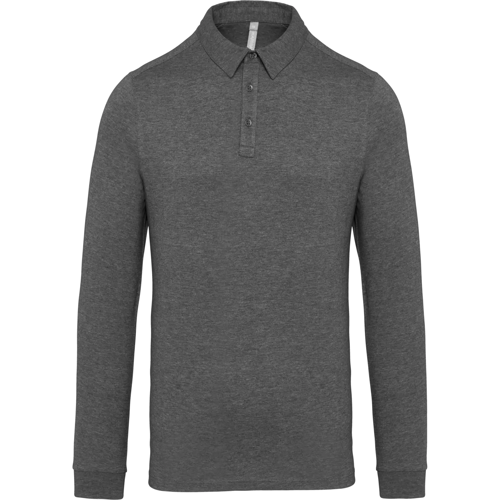 Polo jersey manches longues homme K264 — Grey Heather