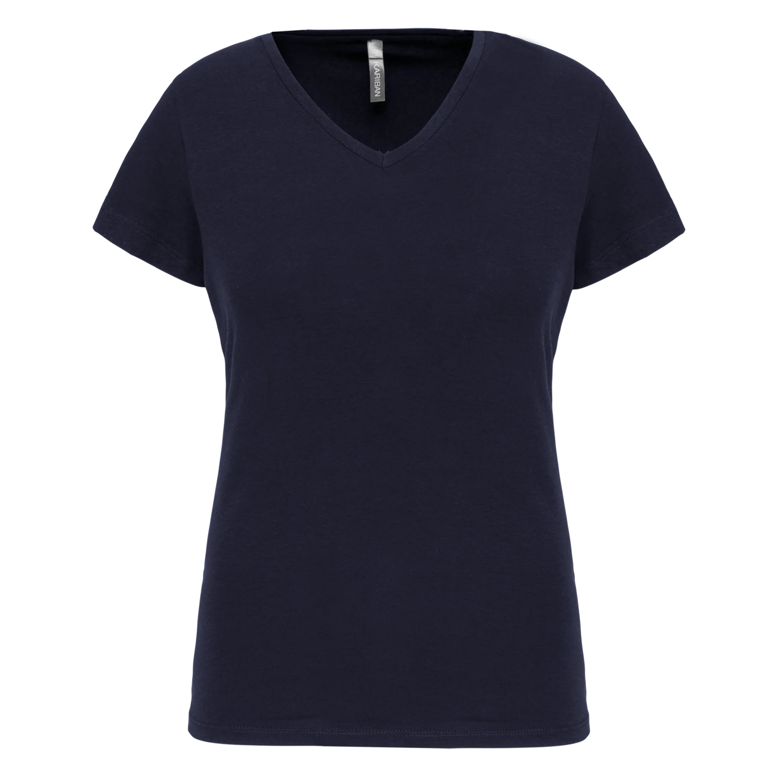 T-shirt col V manches courtes femme K3015 — Navy