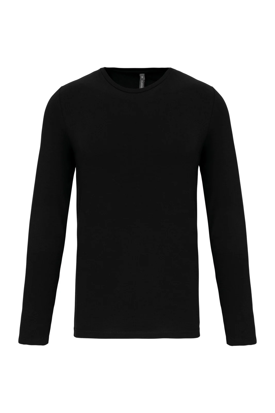 T-shirt col rond manches longues homme K3016 — Black