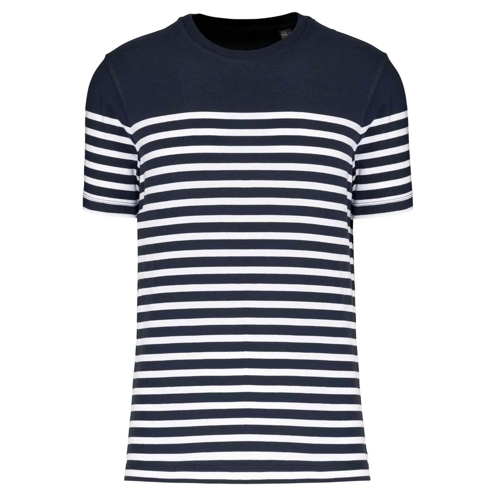 T-shirt marin col rond Bio homme K3033 — Navy / White Stripes