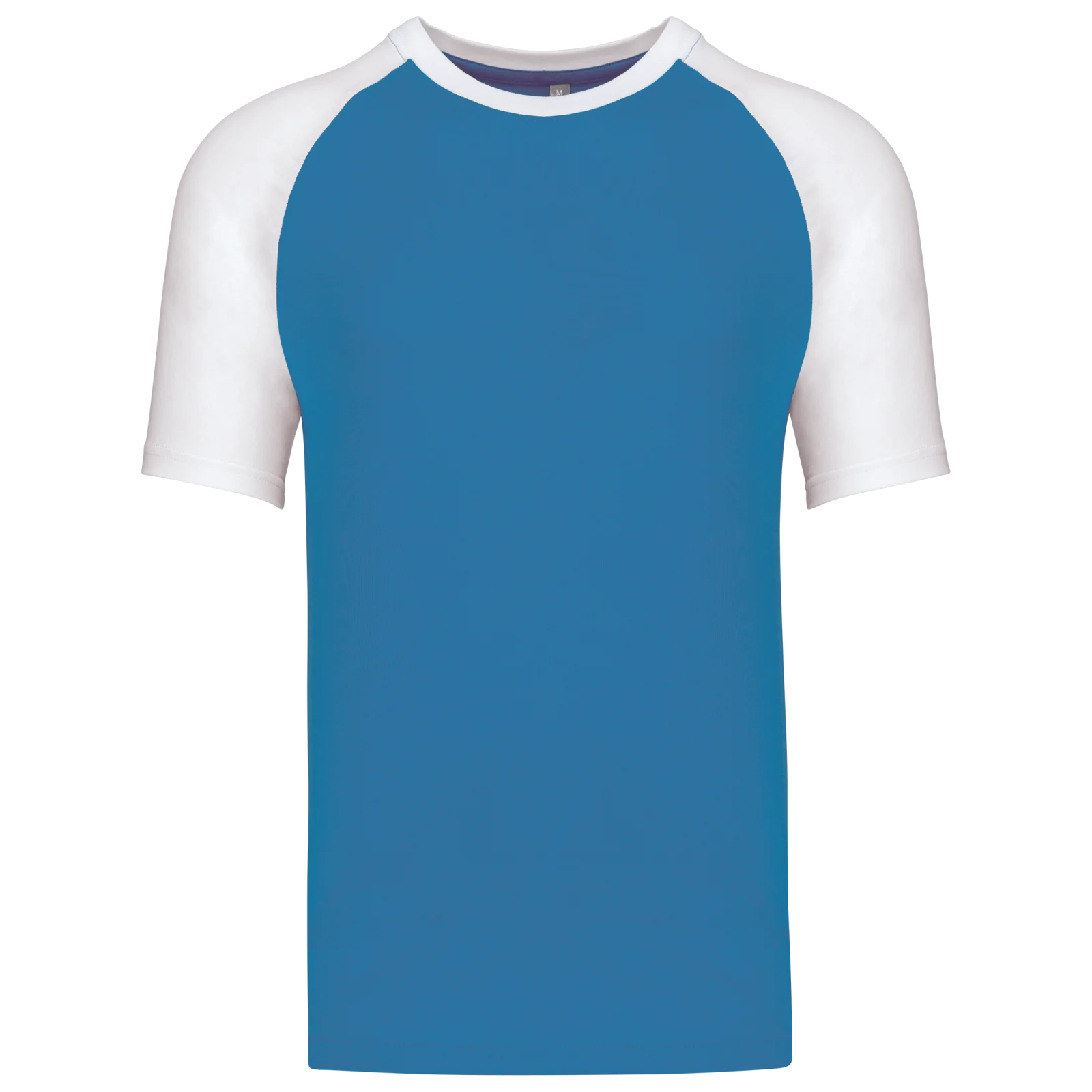 Baseball > T-shirt bicolore manches courtes K330 — Aqua Blue / White