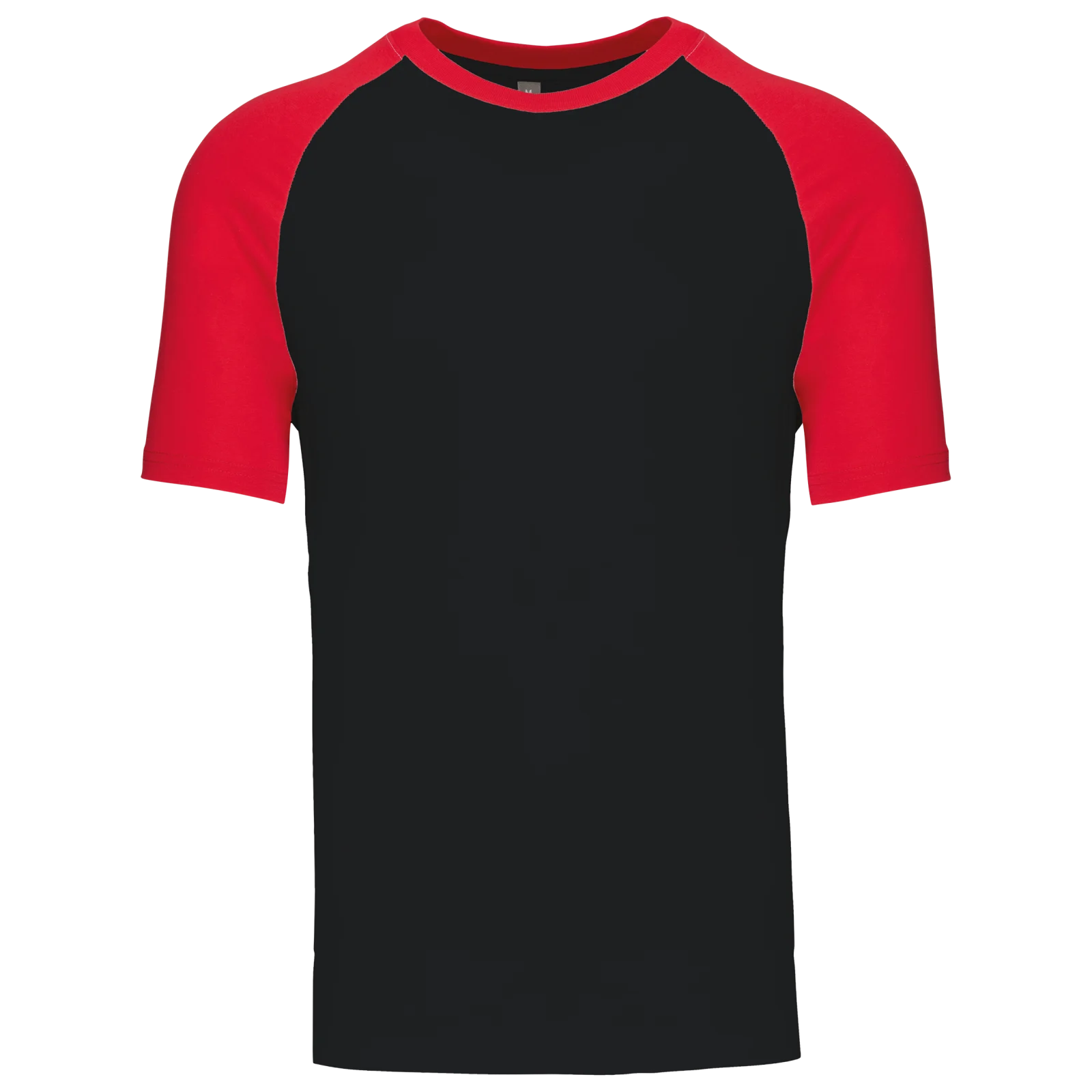 Baseball > T-shirt bicolore manches courtes K330 — Black / Red