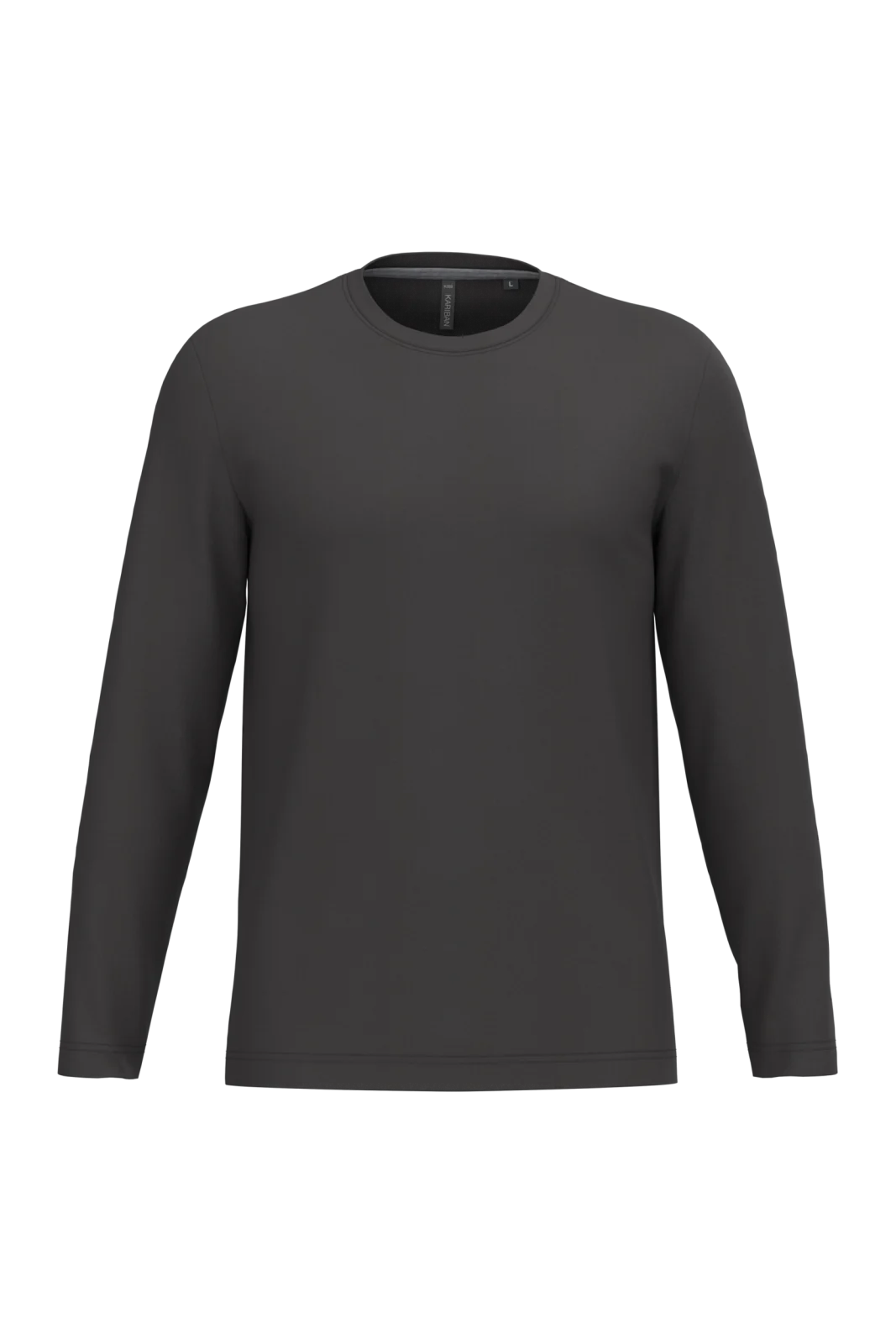 T-shirt col rond manches longues homme K359 — Dark Grey