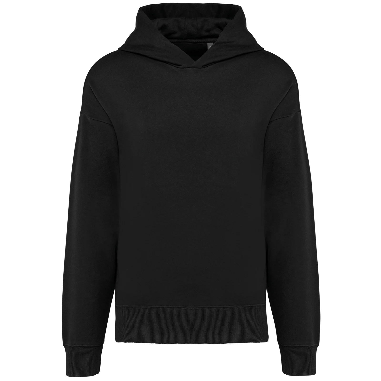 Sweatshirt à capuche molleton oversize unisexe K4018 — Black