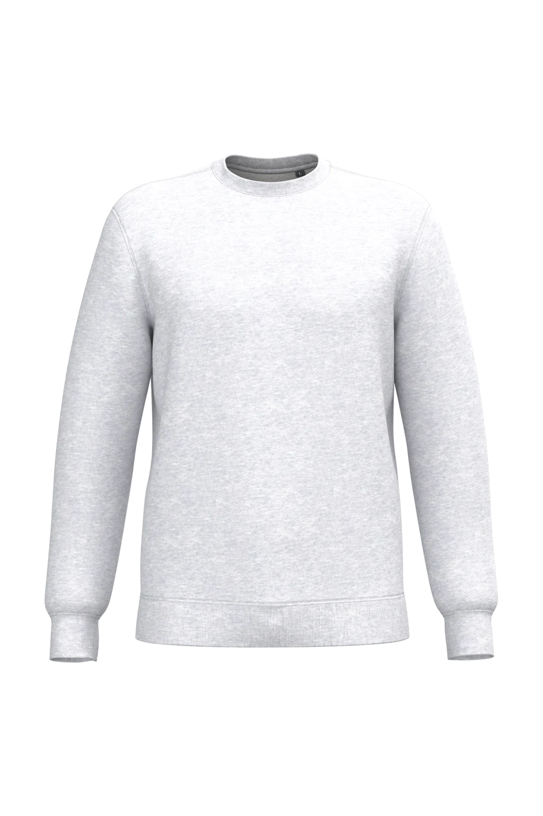 Sweat-shirt recyclé col rond unisexe K4040 — Ash Heather