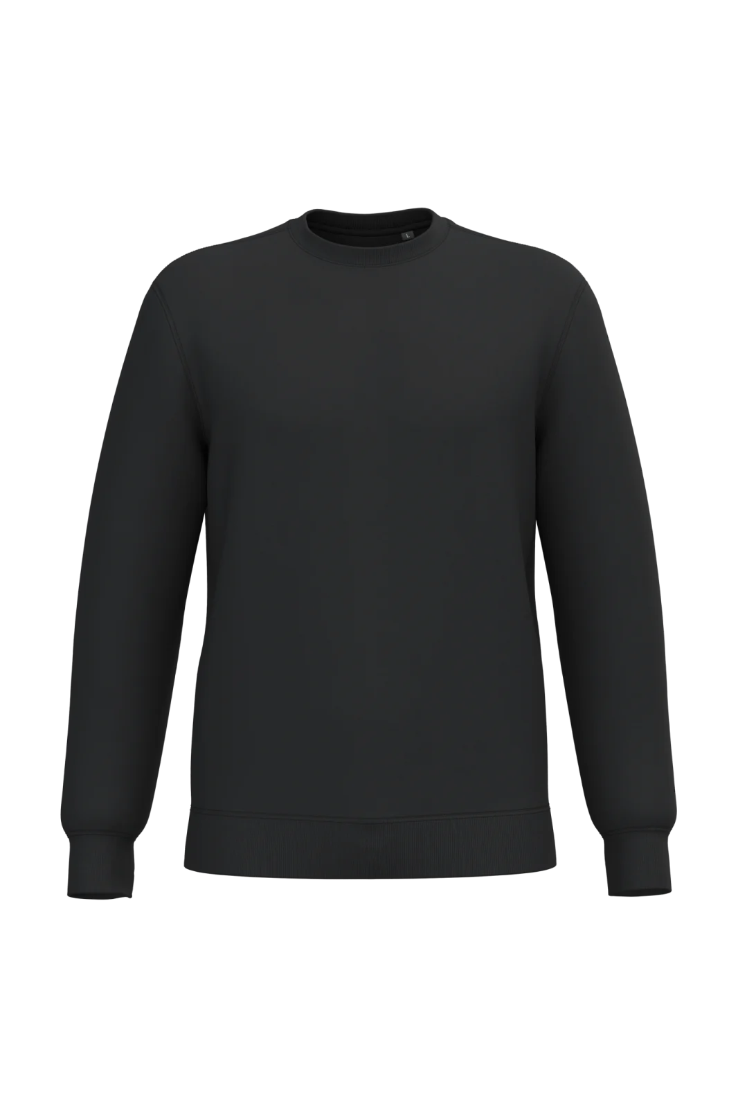 Sweat-shirt recyclé col rond unisexe K4040 — Black
