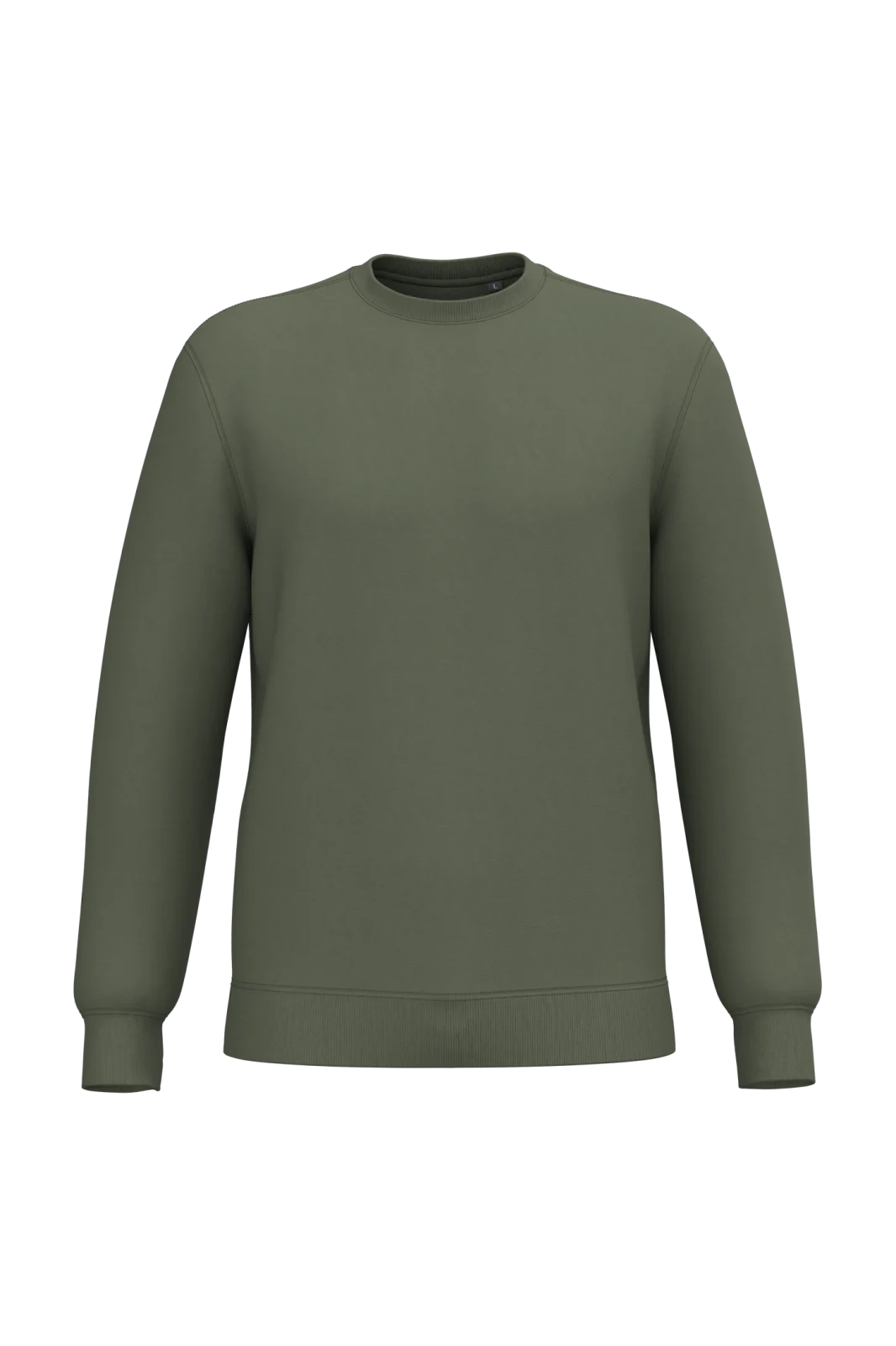 Sweat-shirt recyclé col rond unisexe K4040 — Caper Green