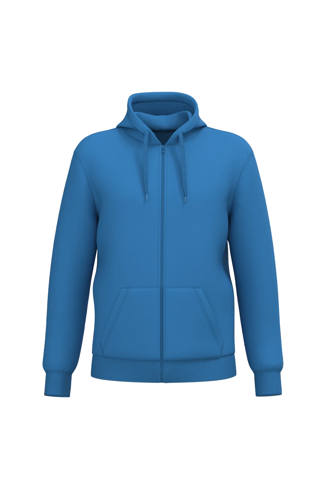 Sweat-shirt recyclé zippé à capuche unisexe K4042 — Light Royal Blue