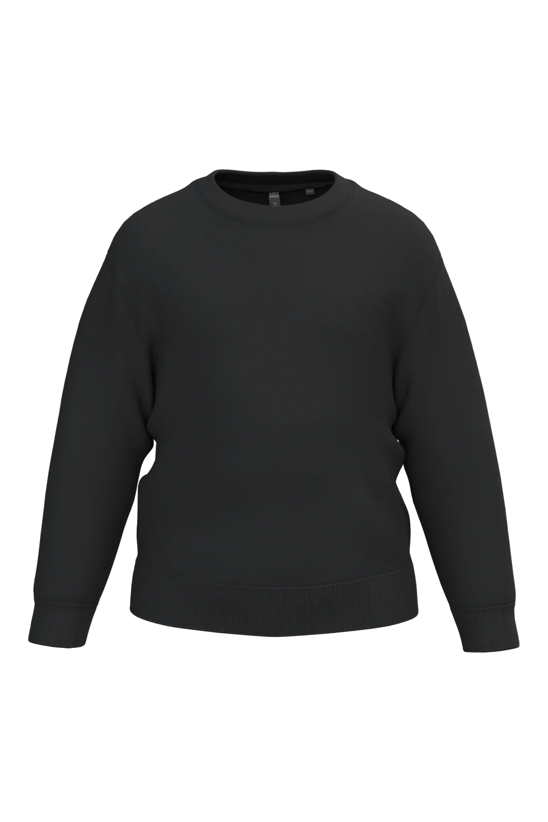 Sweat-shirt recyclé col rond enfant K4043 — Black