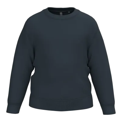 Sweat-shirt recyclé col rond enfant K4043 — Navy