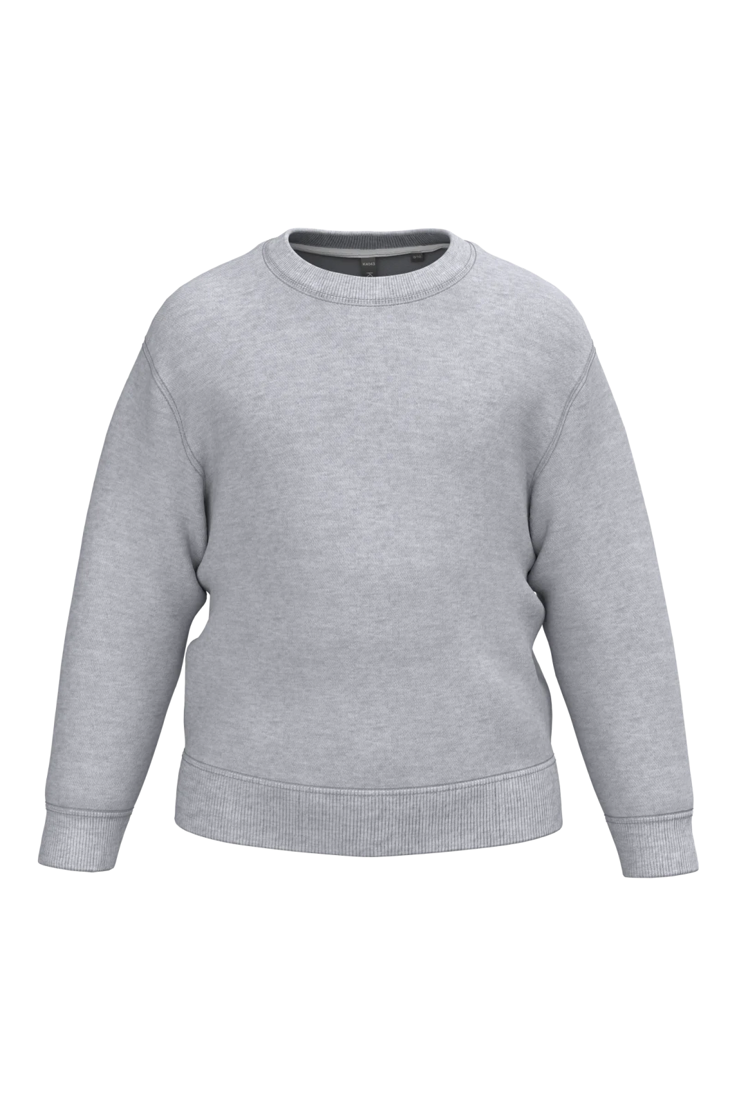 Sweat-shirt recyclé col rond enfant K4043 — Oxford Grey