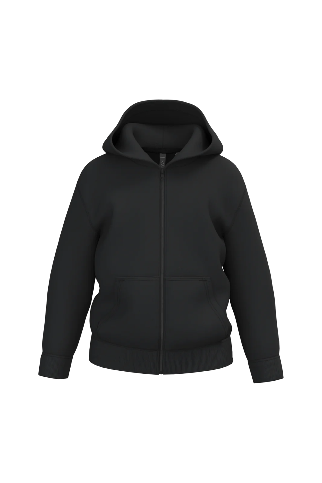 Sweat-shirt recyclé zippé à capuche enfant K4045 — Black
