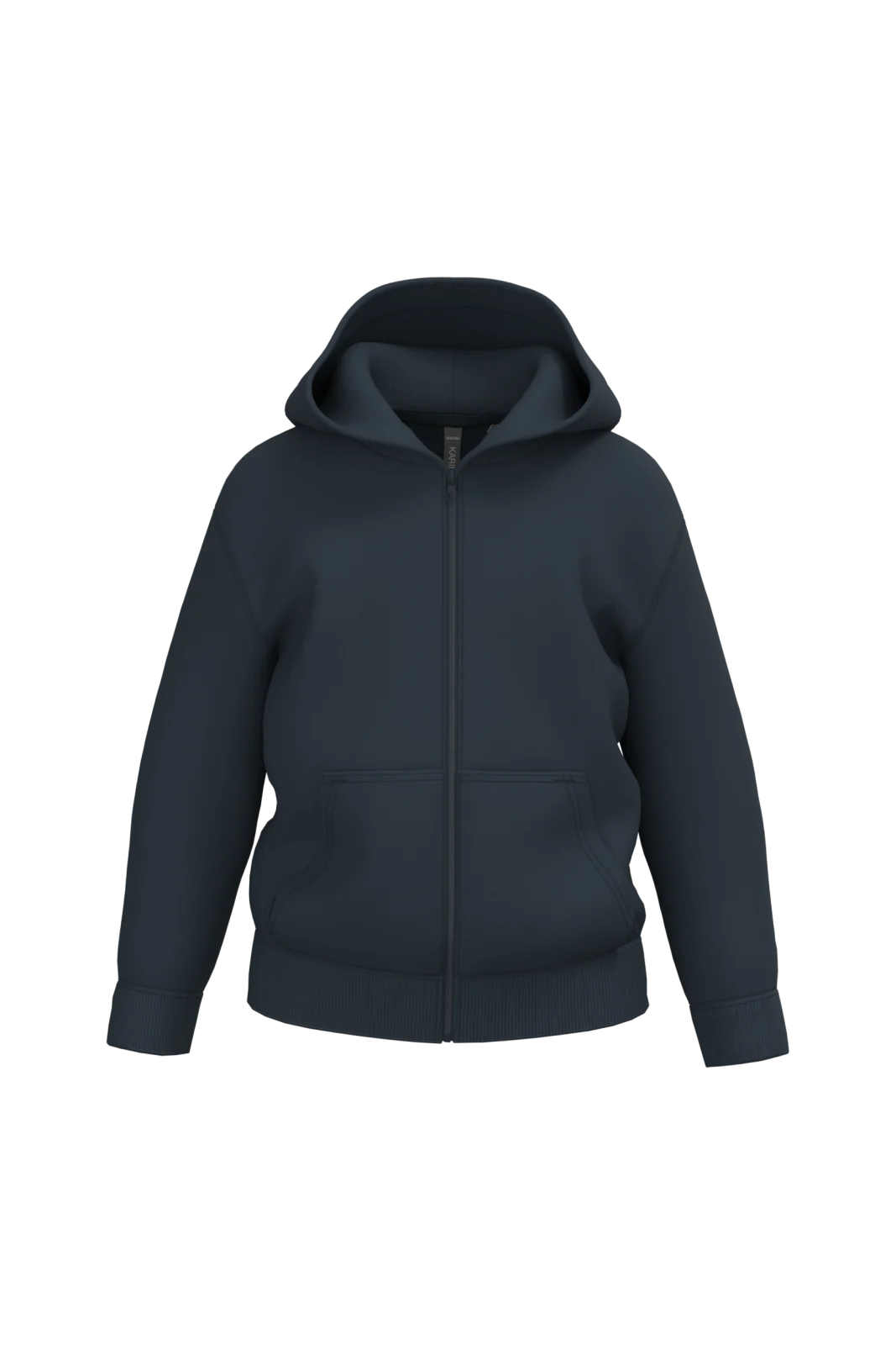 Sweat-shirt recyclé zippé à capuche enfant K4045 — Navy