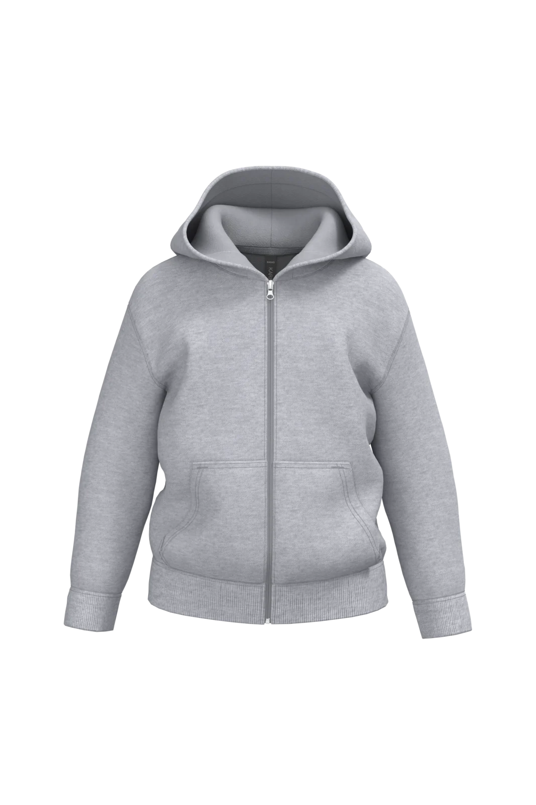 Sweat-shirt recyclé zippé à capuche enfant K4045 — Oxford Grey