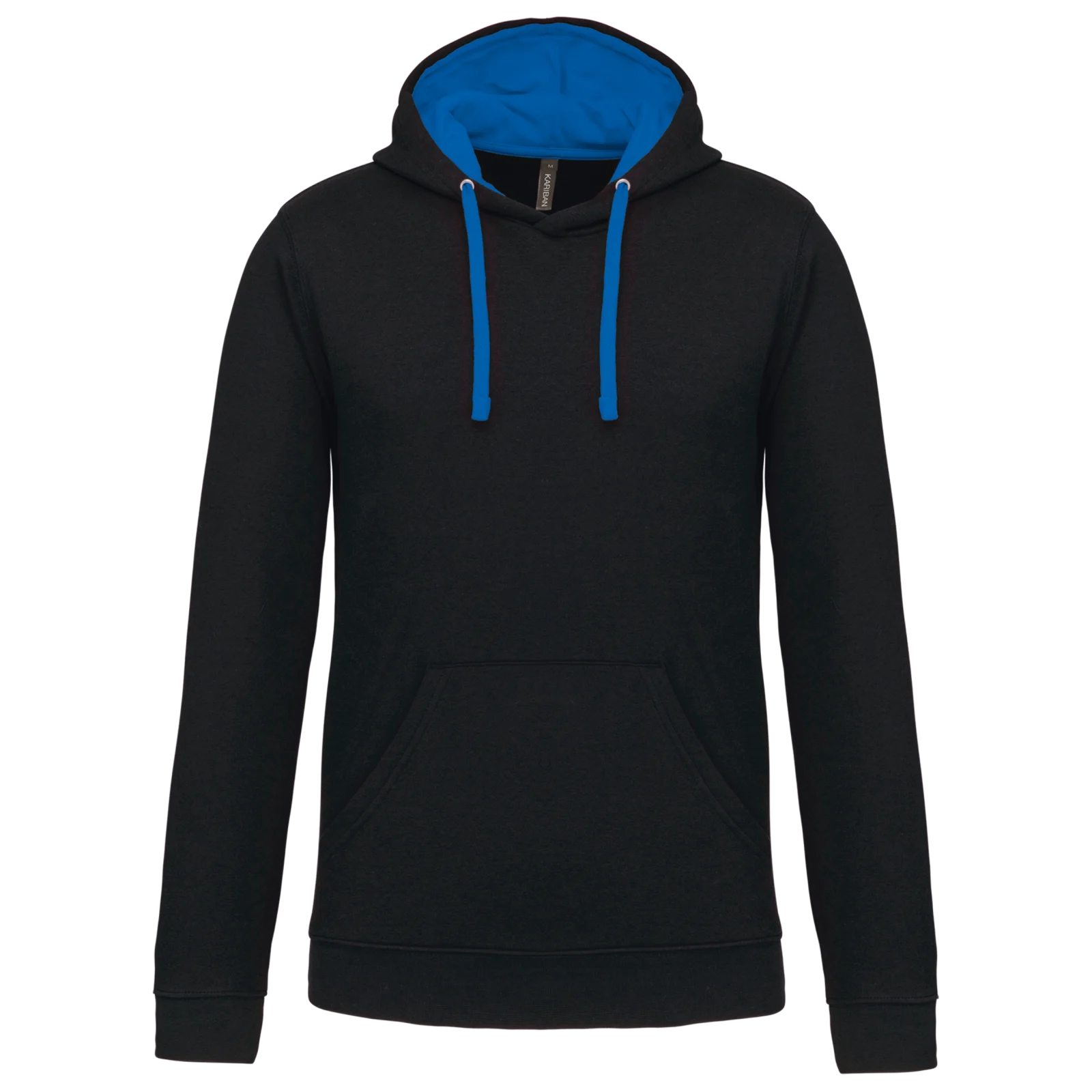 Sweat-shirt capuche contrastée homme K446 — Black / Light Royal Blue