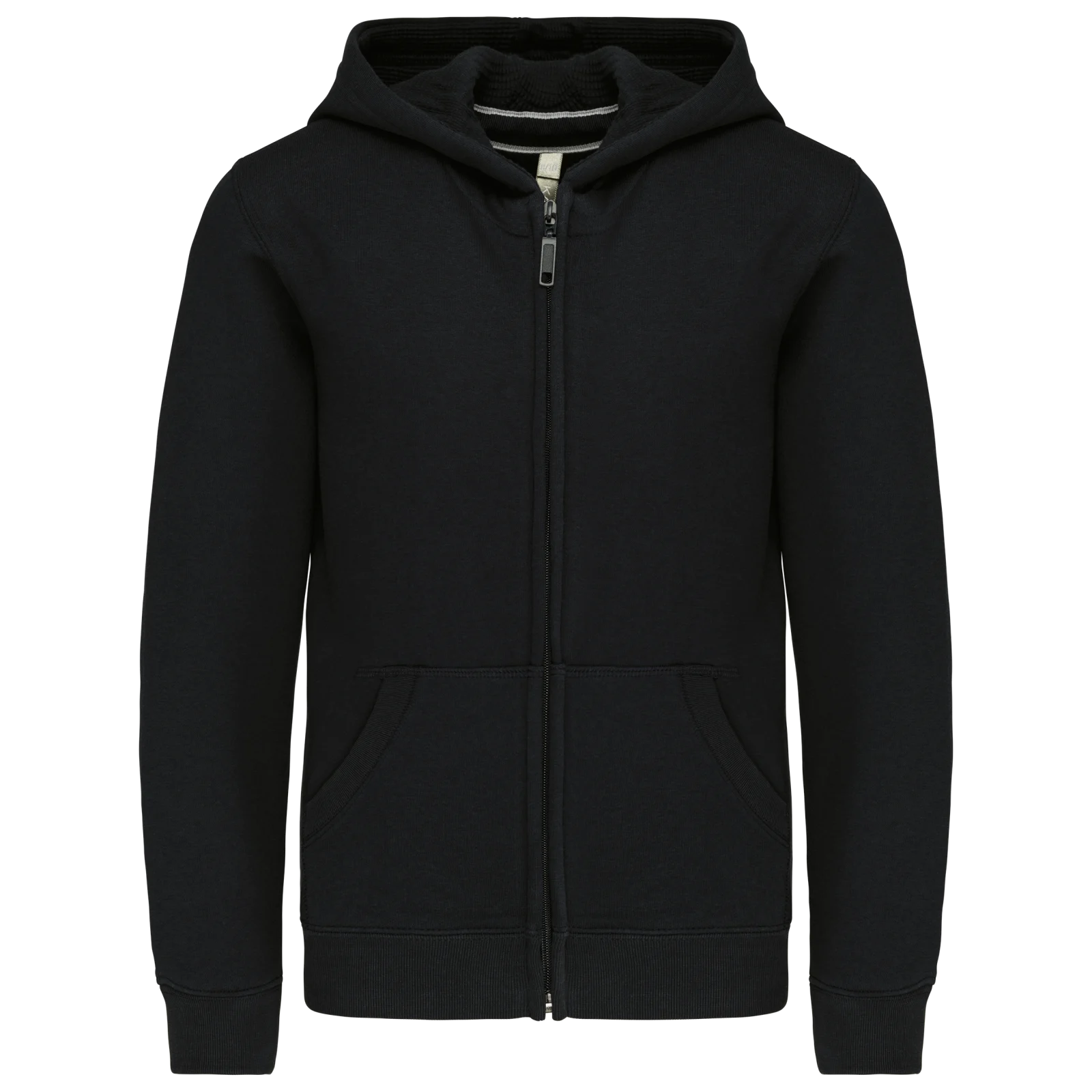 Sweat-shirt capuche zippé enfant K455 — Black