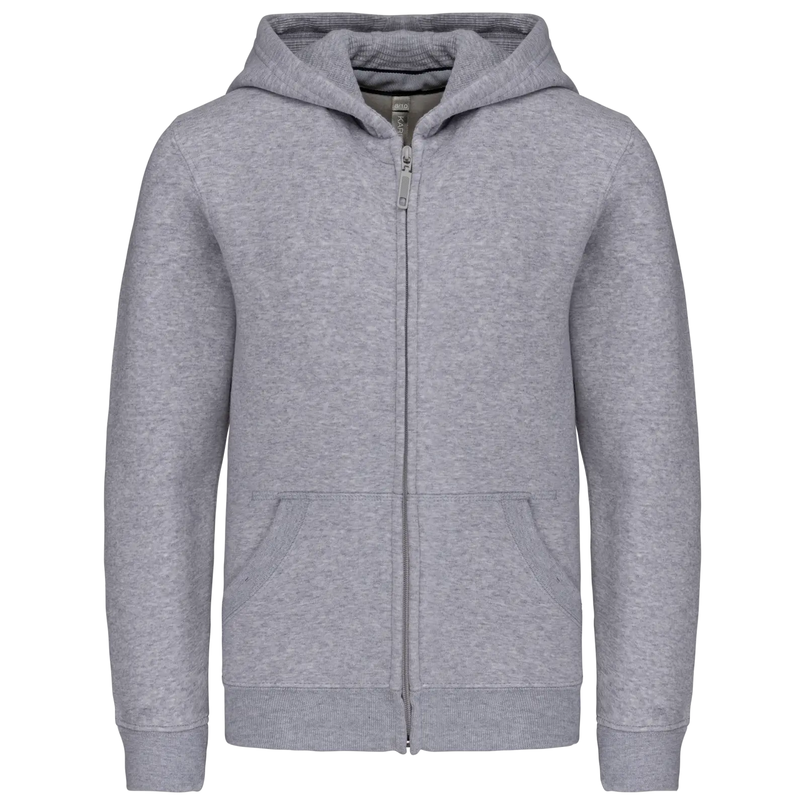Sweat-shirt capuche zippé enfant K455 — Oxford Grey