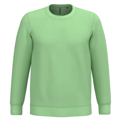 Sweat-shirt col rond unisexe K474 — Apple Green