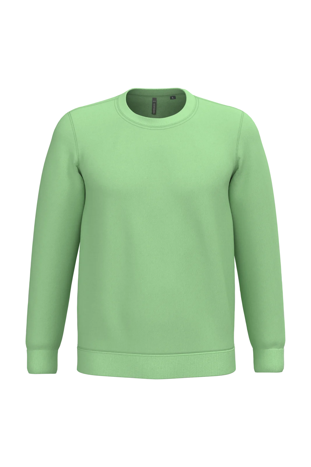 Sweat-shirt col rond unisexe K474 — Apple Green