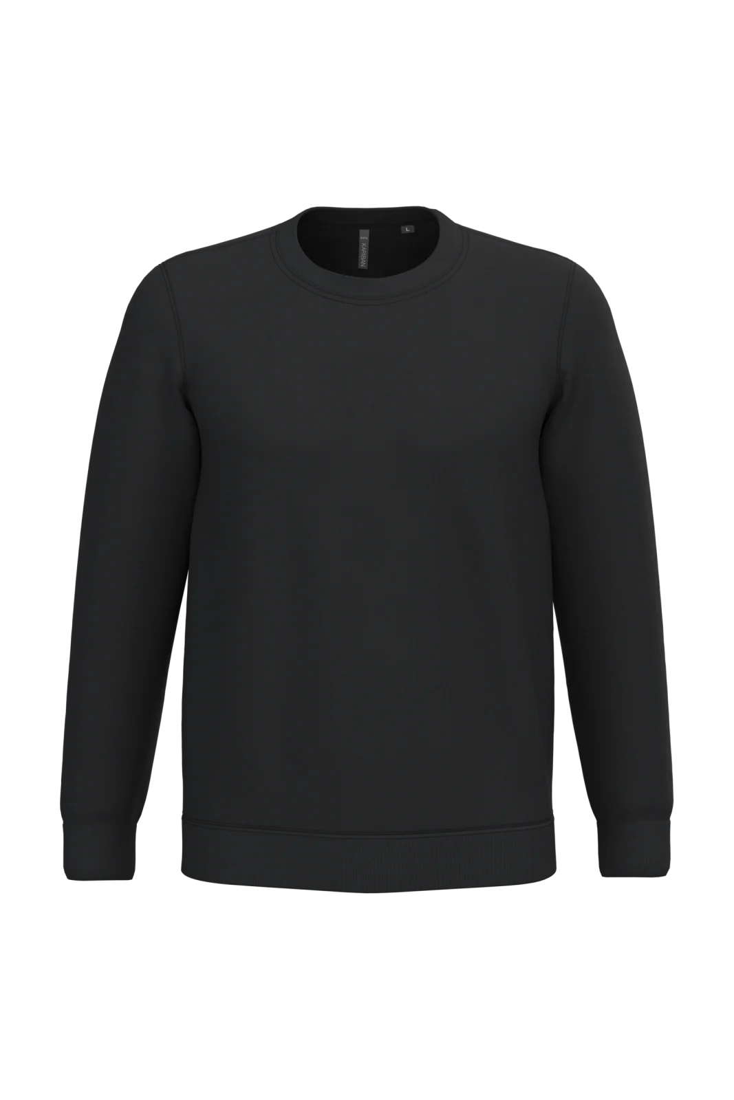 Sweat-shirt col rond unisexe K474 — Black