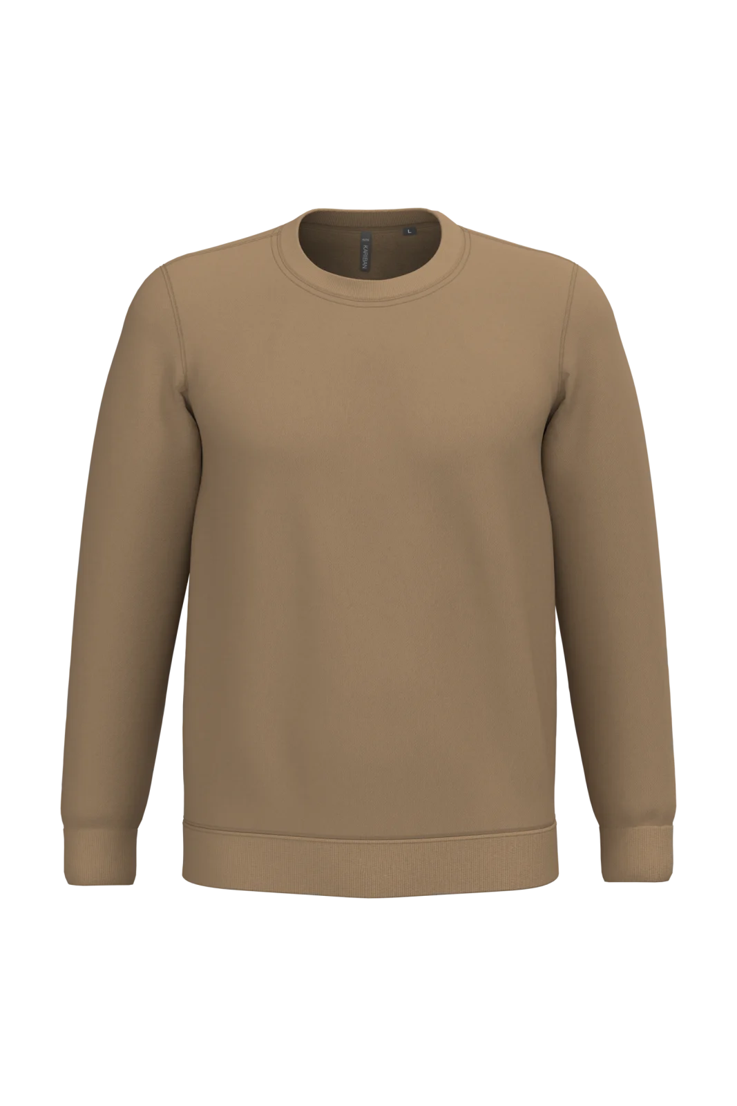 Sweat-shirt col rond unisexe K474 — Camel