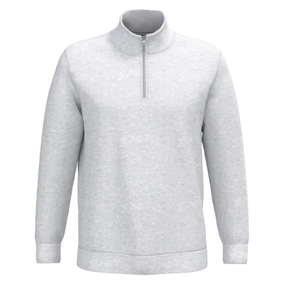 Sweat-shirt col zippé homme K478 — Ash Heather