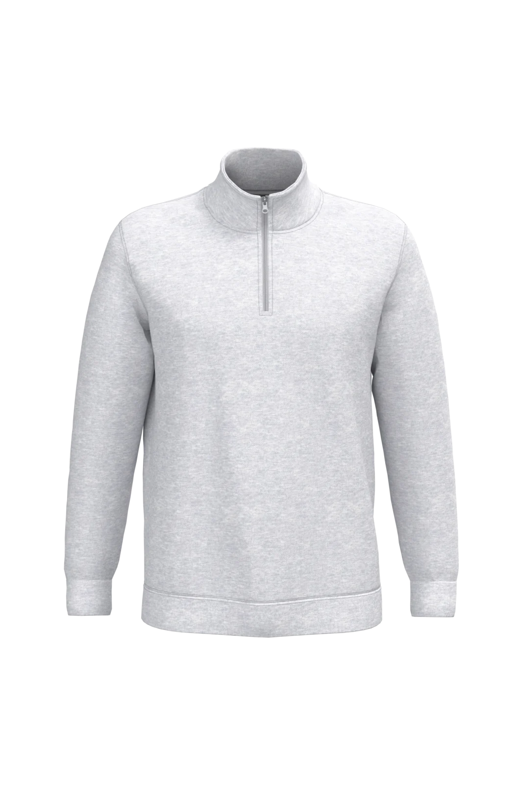 Sweat-shirt col zippé homme K478 — Ash Heather